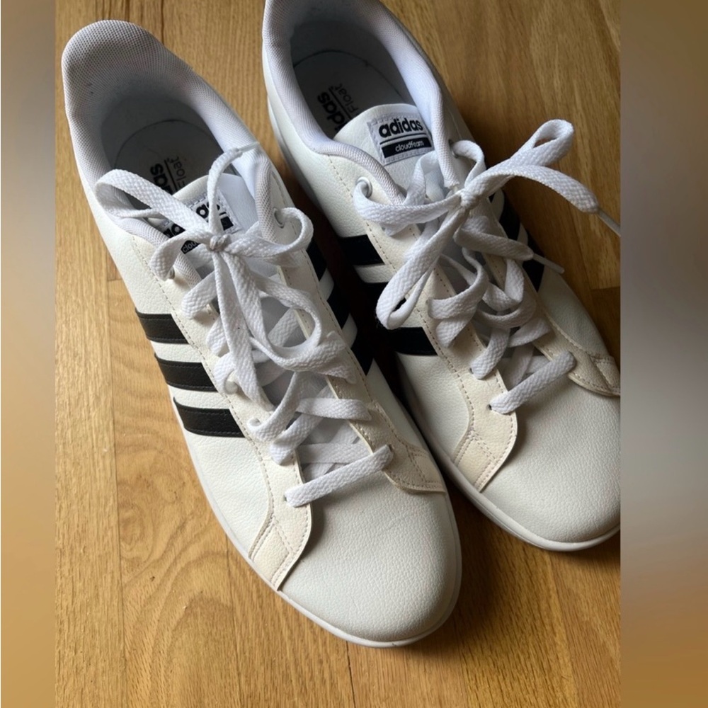 Adidas White and Black Athletic Shoes